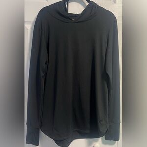 Women's Peach Black Light Casual Hoodie